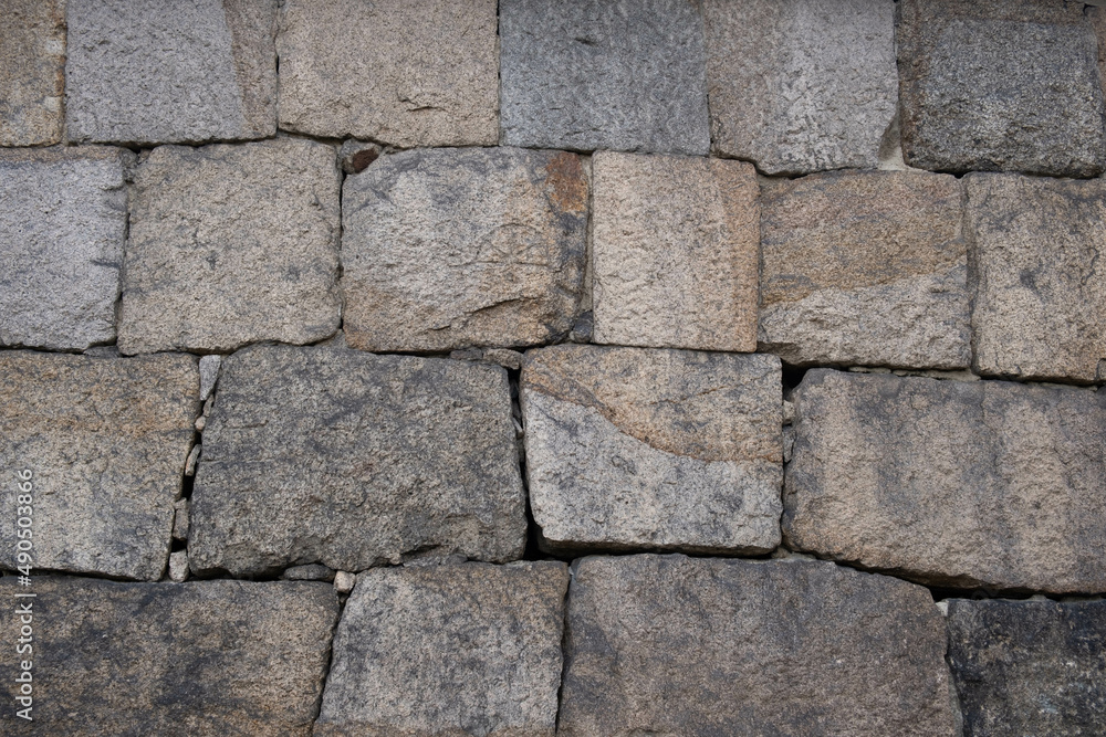 Fototapeta premium 大阪城刻印のある石垣