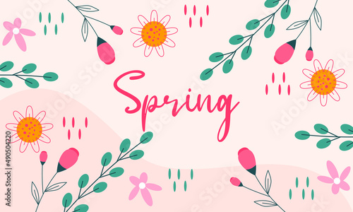 spring background vector. floral spring vector 