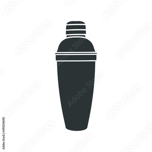 Shaker Icon Silhouette Illustration. Cocktail Mixer Barman Vector Graphic Pictogram Symbol Clip Art. Doodle Sketch Black Sign.