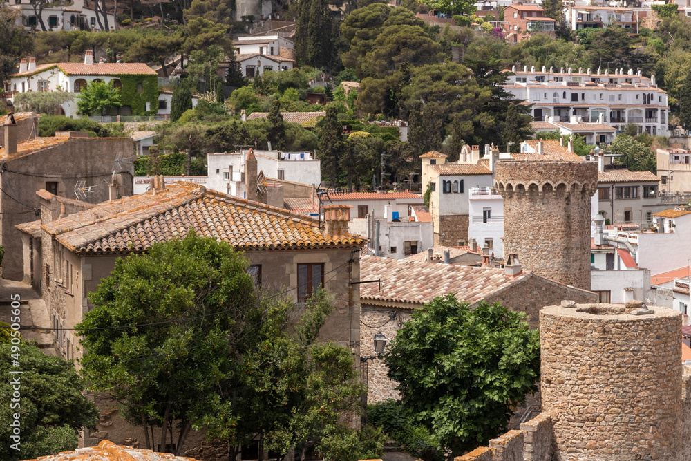 medieval town of tossa de mar on the costa brava surrounded by a wall