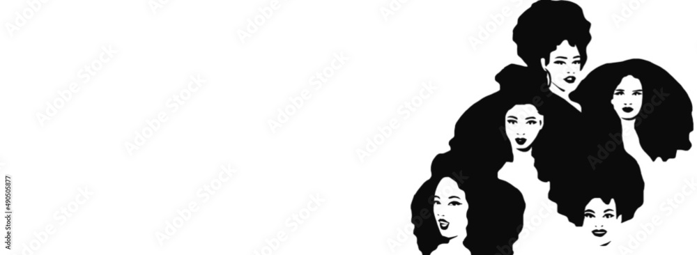 Group of african american women Stock Vector | Adobe Stock