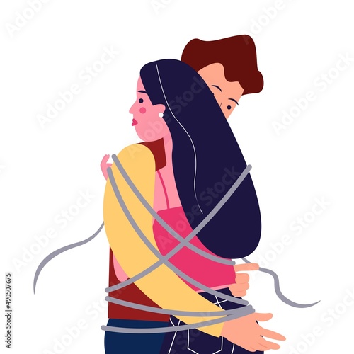 Couple in a toxic relationship