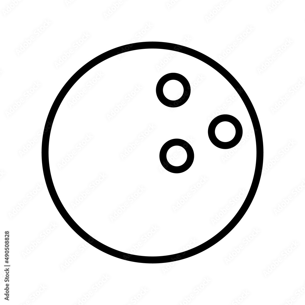 Bowling flat line icon. Sport game - skittles with ball. Outline sign for mobile concept and web design, store Bowling flat line icon. Sport game - skittles with ball. Outline sign for mobile concept and web design, store