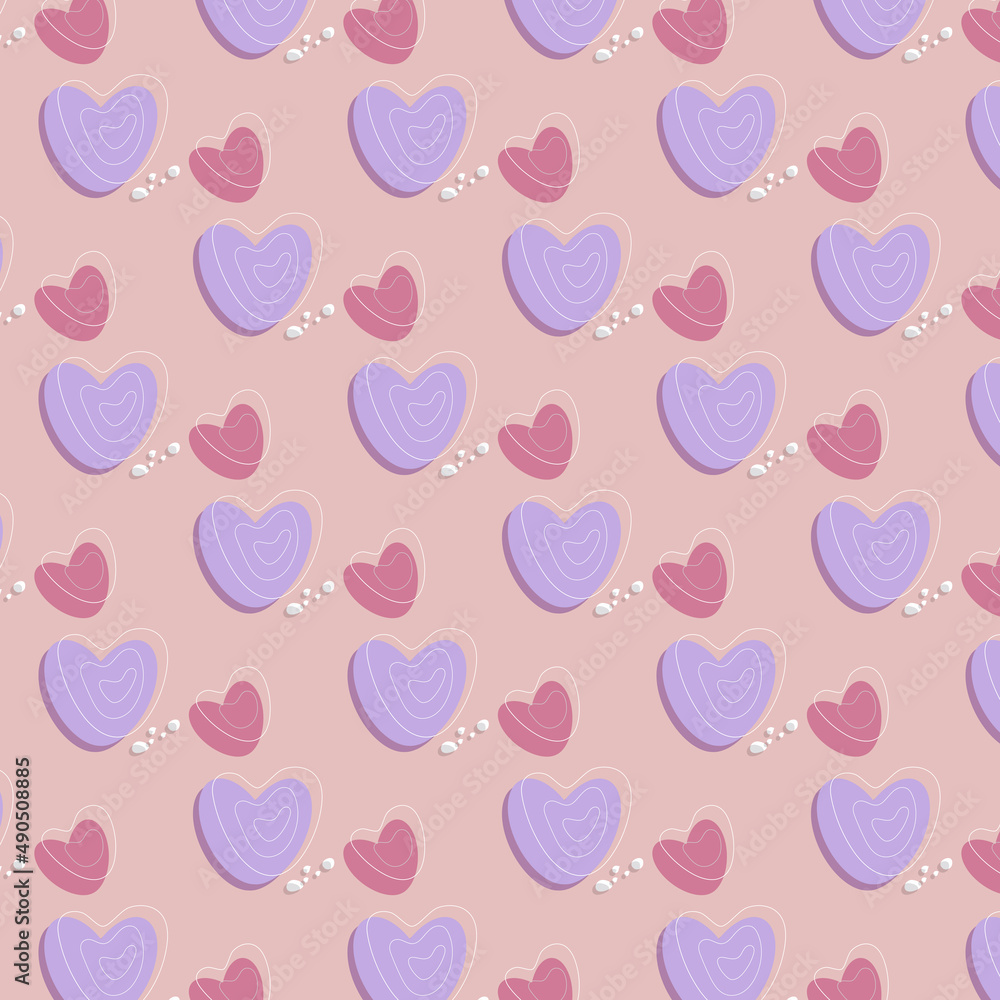 heart pattern on pink background heart pattern on pink background