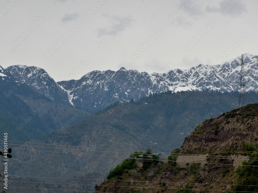 Highest mountains and peaks of Balakot, beautiful view of Balakot mountains during winter 