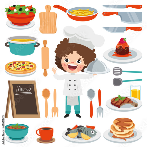 Set Of Various Cooking Elements