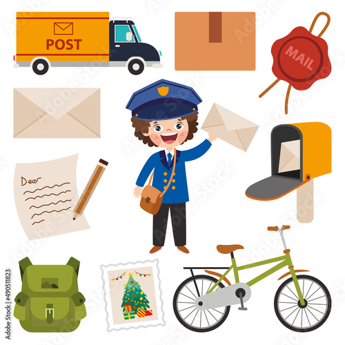 Set Of Various Post Elements