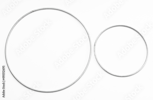 metal gymnastic hoop isolated on white background