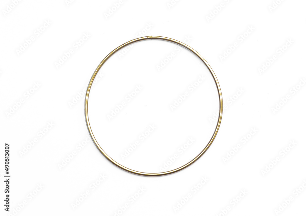 golden gymnastic hoop isolated on white background golden gymnastic hoop isolated on white background