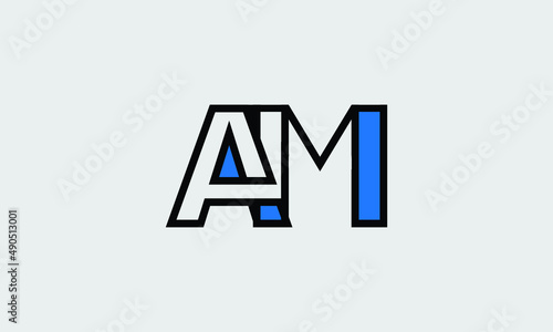 Bold letter M creative icon design.