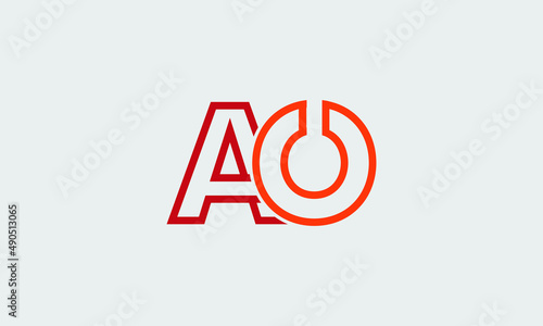 Bold letter O creative icon design.