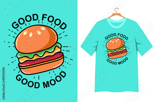 food illustration for t shirt design