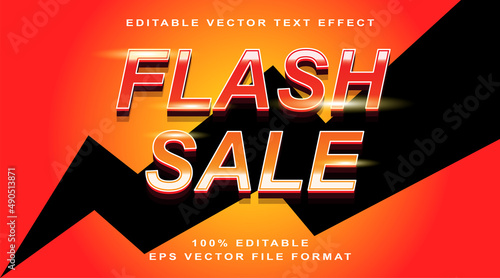 flash sale 3D text effect