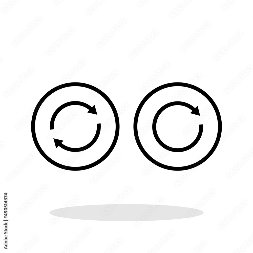 Reload icons in flat style. Reload symbol for your web site design, logo, app, UI Vector EPS 10. Reload icons in flat style. Reload symbol for your web site design, logo, app, UI Vector EPS 10.
