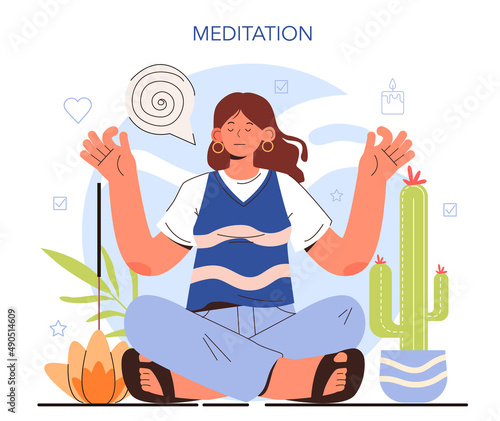 How to manage stress instruction concept. Character dealing with anxiety