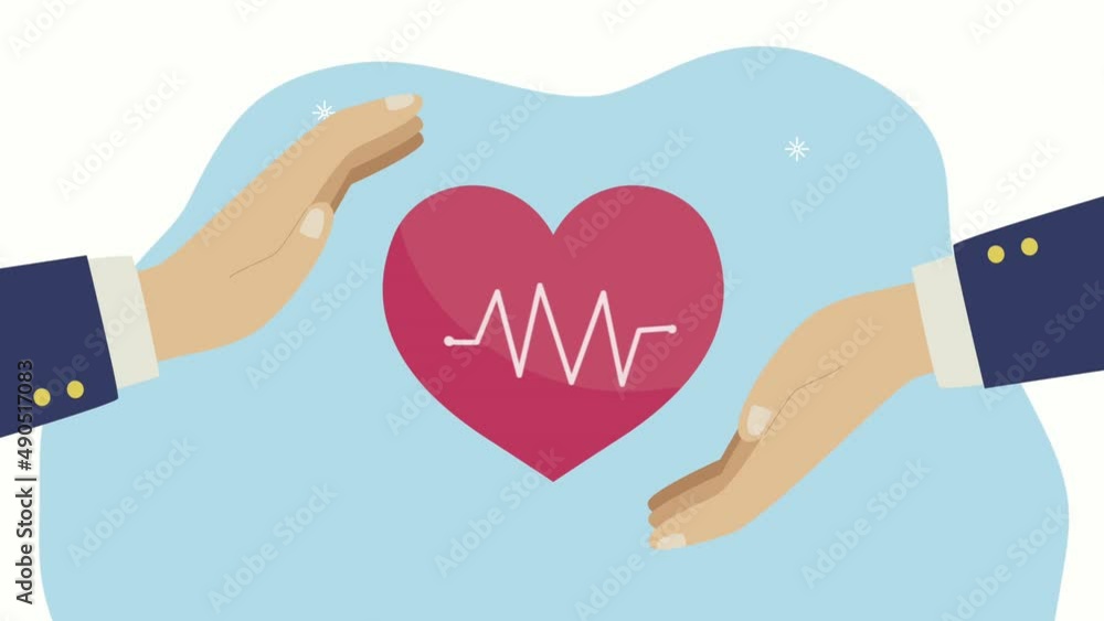 hands protecting heart cardio animation hands protecting heart cardio animation