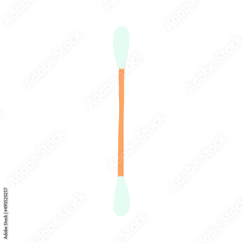 Eco friendly bamboo q tips. Vector eco swabs illustration