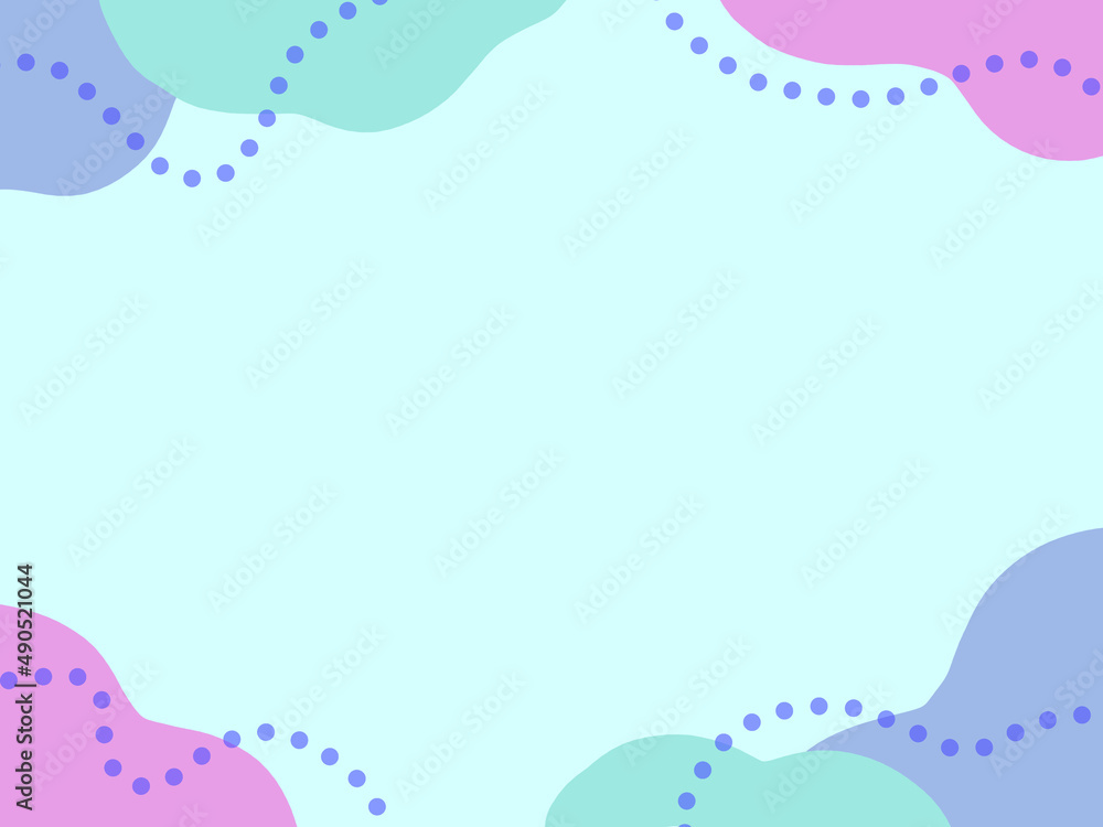 イラスト背景素材：カラフルな模様のフレーム