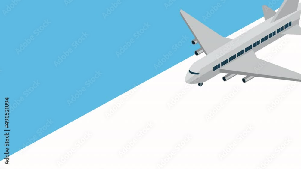 airplane flying airline isometric animation airplane flying airline isometric animation