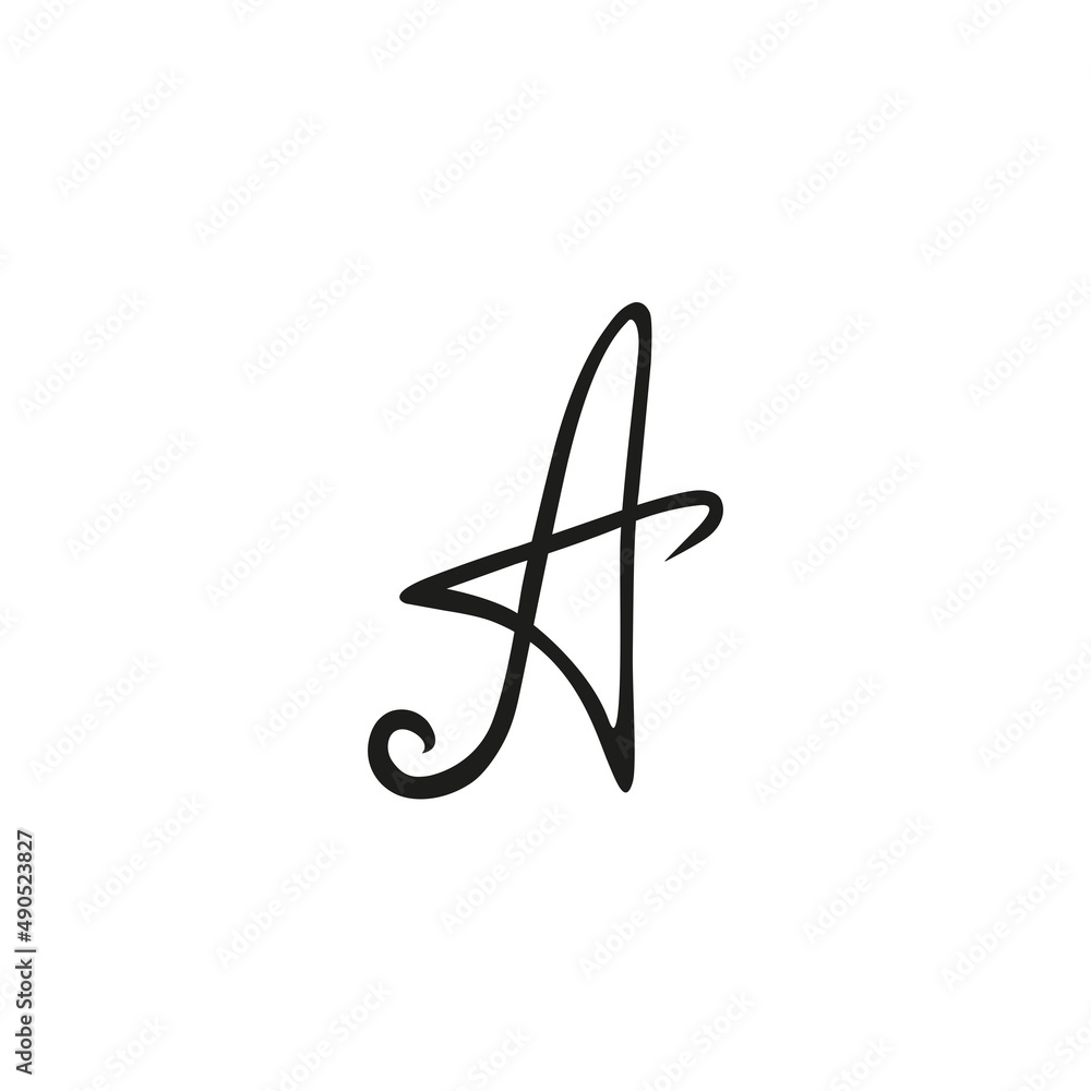 Logo with the initials A. Letter for design. Vector illustration template. Logo with the initials A. Letter for design. Vector illustration template.