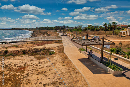 Pedestrian promenade in the resort Ayia Napa. Cyprus.