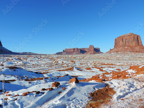 Beautiful view in Monument Valley winter