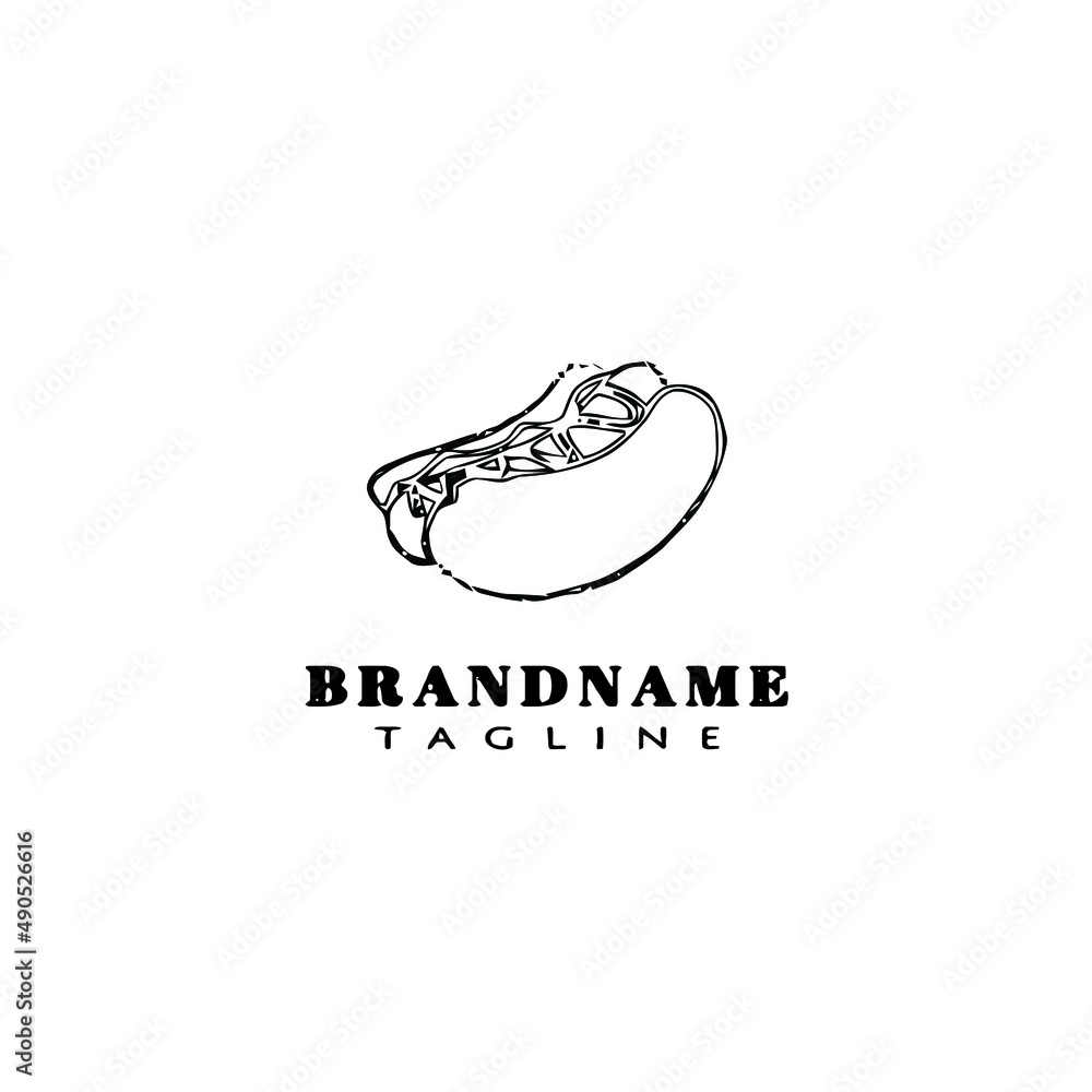 hotdog logo cartoon design icon vector hotdog logo cartoon design icon vector