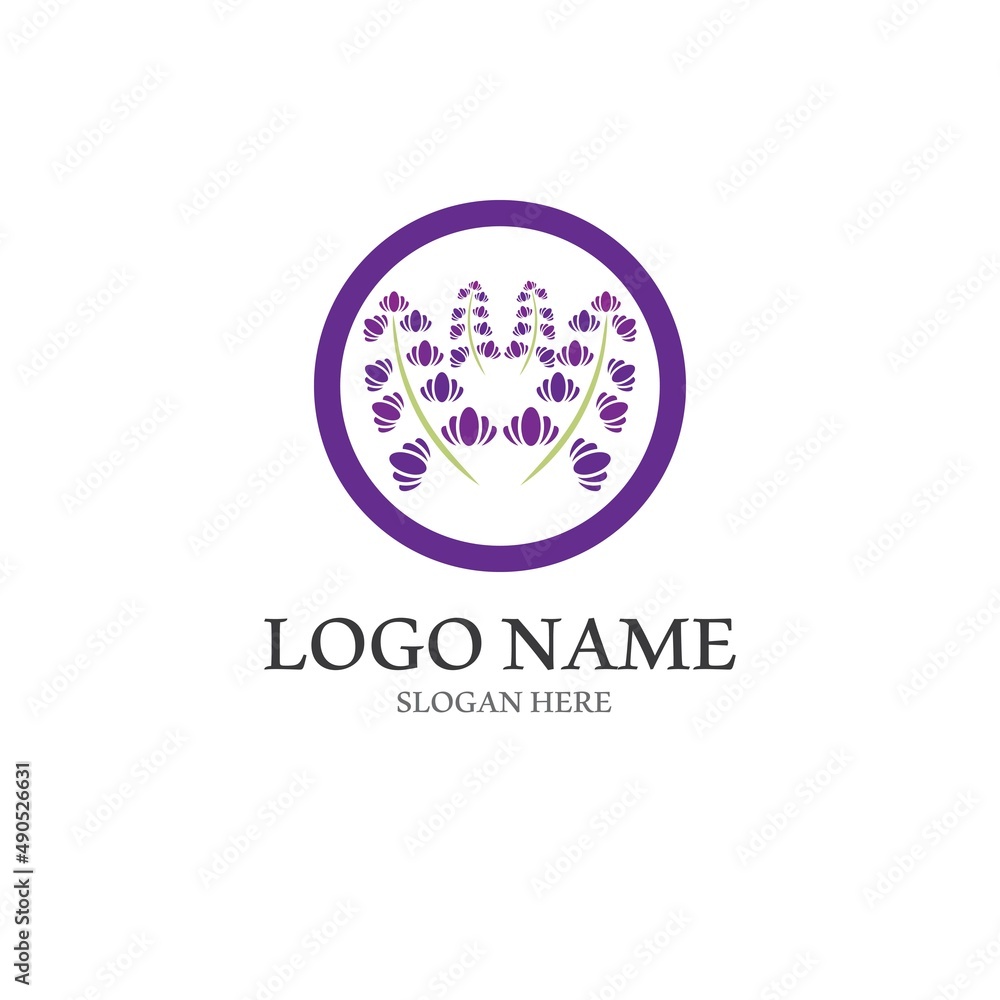Fresh Lavender flower logo vector Fresh Lavender flower logo vector