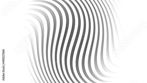 Abstract background with stripes or curved lines. 3D render