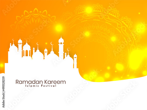 Ramadan Kareem Islamic festival greeting beautiful background
