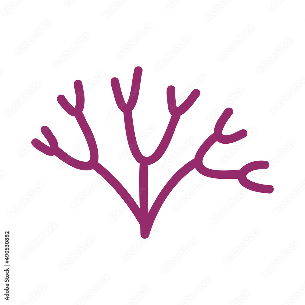 Purple coral Doodle illustration underwater sea ocean marine nature flora Hand drawn nursery baby scandinavian style, kids clipart naive art Purple coral Doodle illustration underwater sea ocean marine nature flora Hand drawn nursery baby scandinavian style, kids clipart naive art
