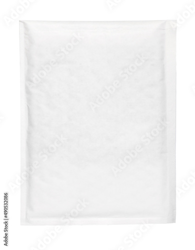 White envelope C4 isolated background. top view