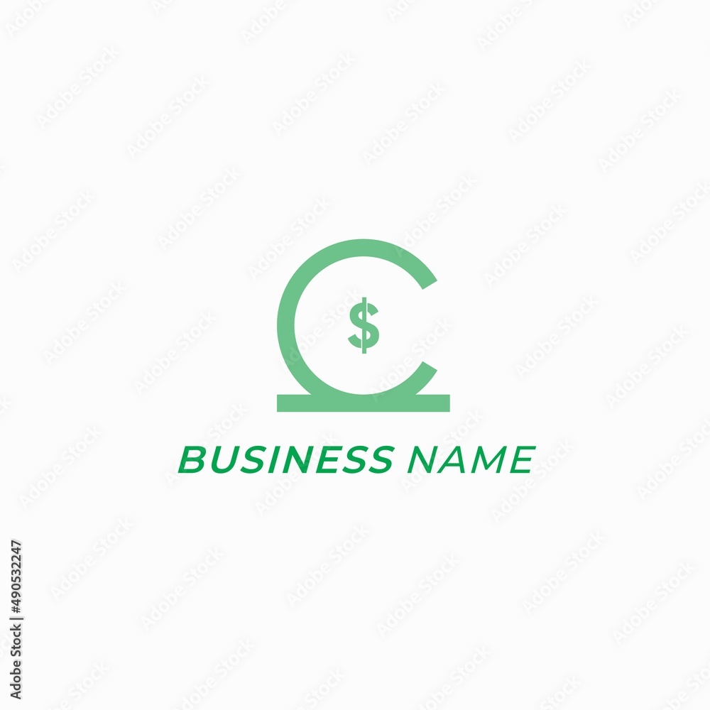 design logo creative coin and letter C design logo creative coin and letter C