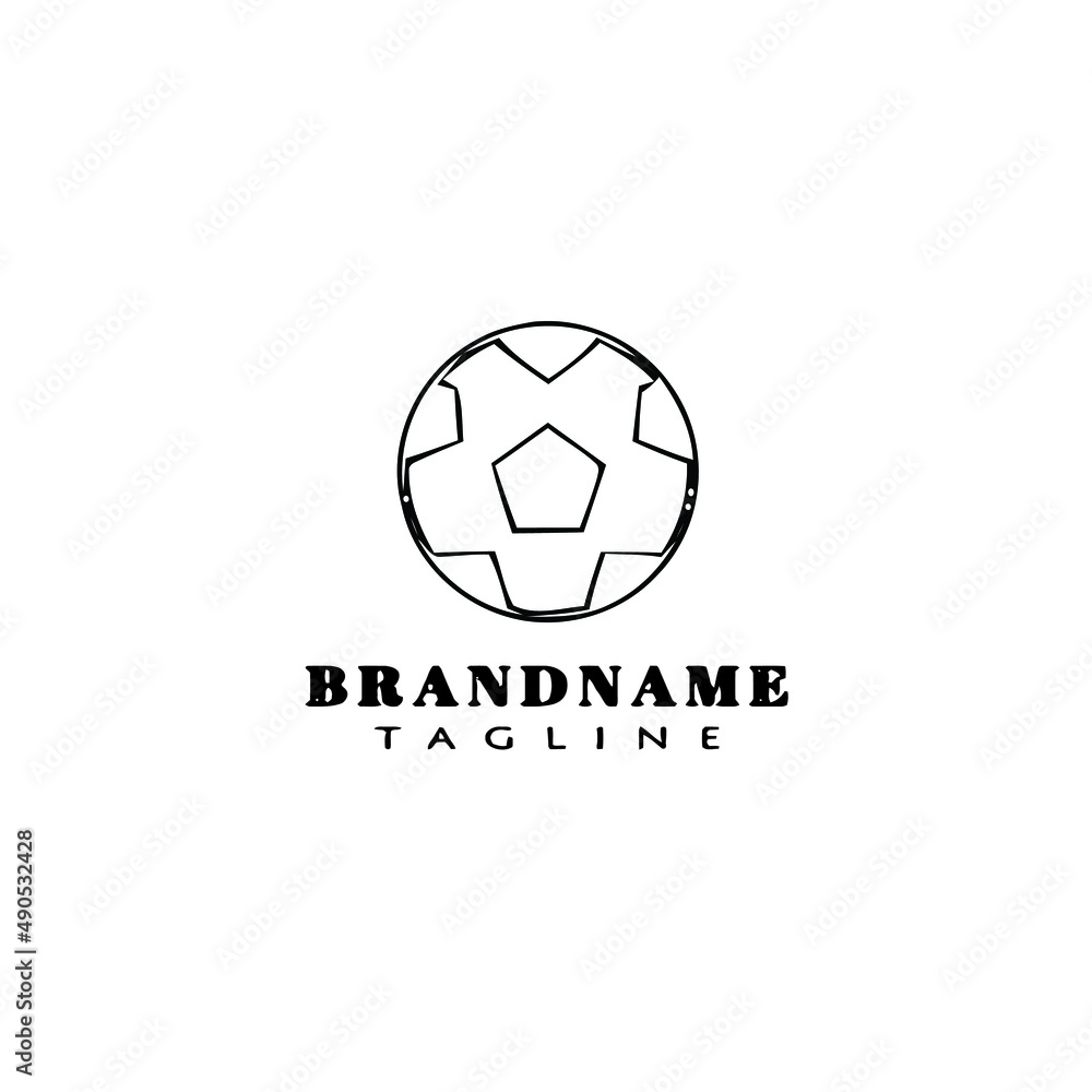 soccer ball logo icon design template vector illustration