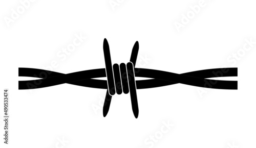 Disease, conclusion barbed wire brush on white background. Illustration