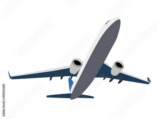 Airplane Icon Isolated on White Background Illustration