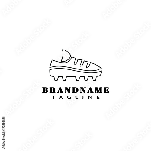 soccer shoe logo icon design template vector