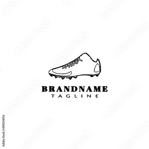 soccer shoe logo icon design template vector