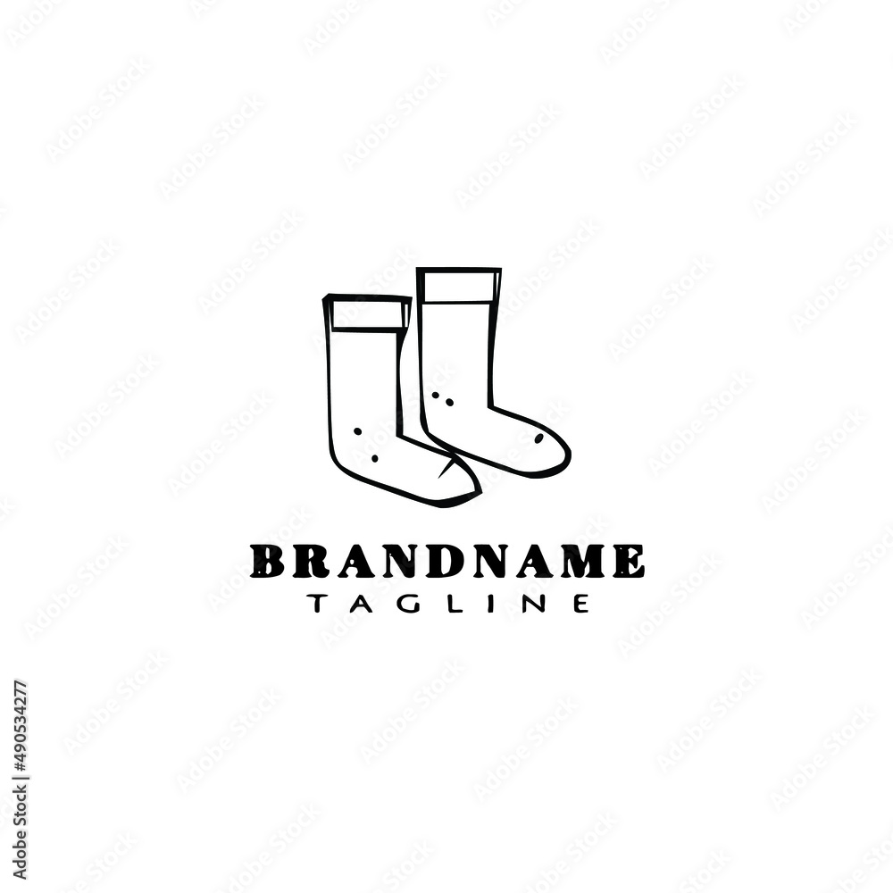 socks logo icon design template vector