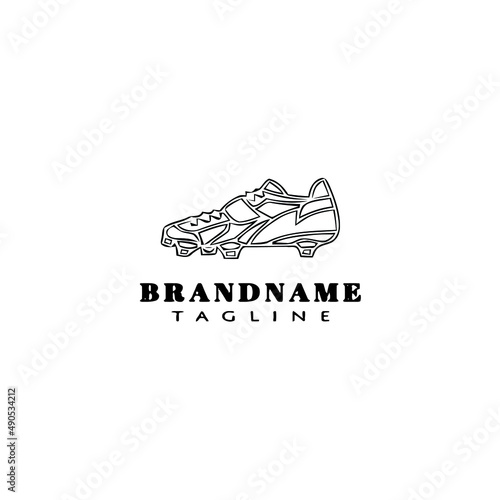 soccer shoe logo icon design template vector