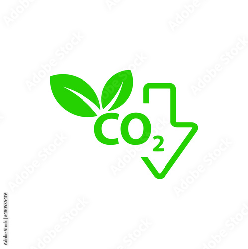 reducing CO2 emissions to stop climate change. green energy background	