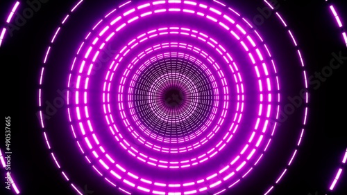 Shiny Violet Concentric dashed line circle Lights Overlay Effect