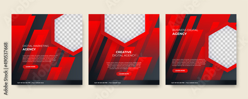 Modern universal social media post template. Web banner, flyer or poster for ads offer sale promotion marketing. Design for travel, business, food menu, fashion, creative digital agency.