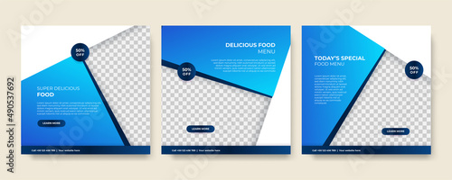 Modern universal social media post template. Web banner, flyer or poster for ads offer sale promotion marketing. Design for travel, business, food menu, fashion, creative digital agency.