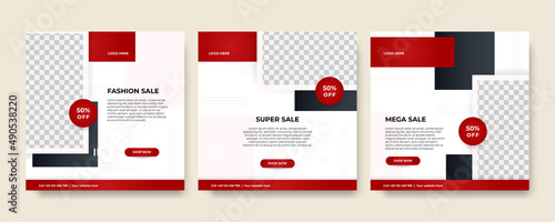 Modern universal social media post template. Web banner, flyer or poster for ads offer sale promotion marketing. Design for travel, business, food menu, fashion, creative digital agency.