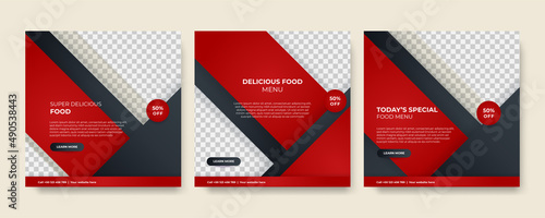 Modern universal social media post template. Web banner, flyer or poster for ads offer sale promotion marketing. Design for travel, business, food menu, fashion, creative digital agency.