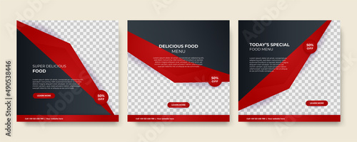 Modern universal social media post template. Web banner, flyer or poster for ads offer sale promotion marketing. Design for travel, business, food menu, fashion, creative digital agency.