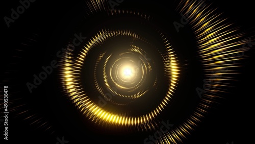 Canvas Print Gold Metallic Light Wave