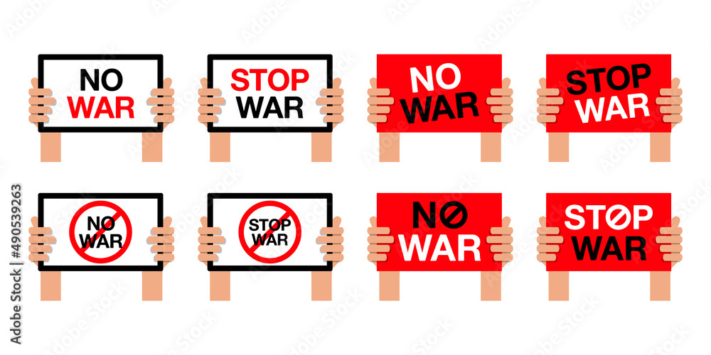 戦争反対のプラカード, 反戦デモのベクターアイコンイラスト素材 戦争反対のプラカード, 反戦デモのベクターアイコンイラスト素材