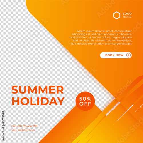 Set of travel sale social media post template. Web banner, flyer or poster for travelling agency business offer promotion. Holiday and tour advertisement banner design.